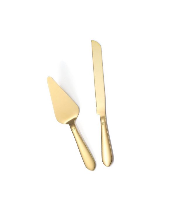 Gold Cake Knife & Server