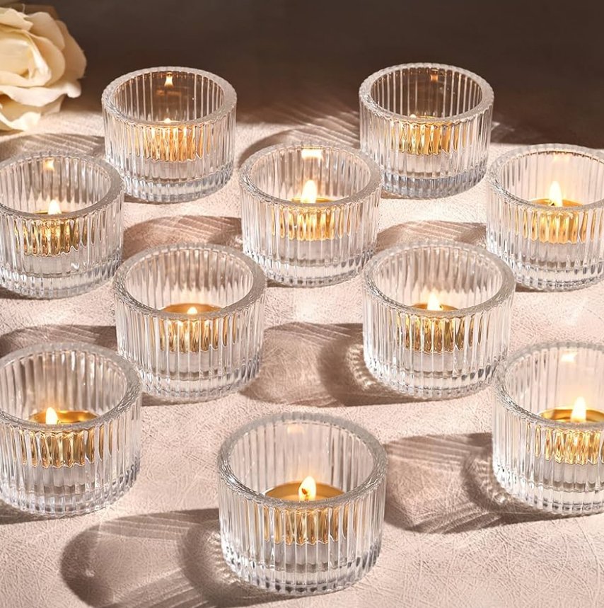 Clear Ribbed Votives