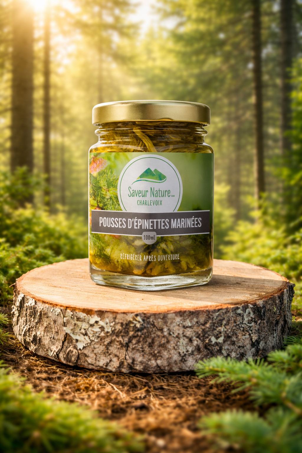 Pousses d’épinettes marinées