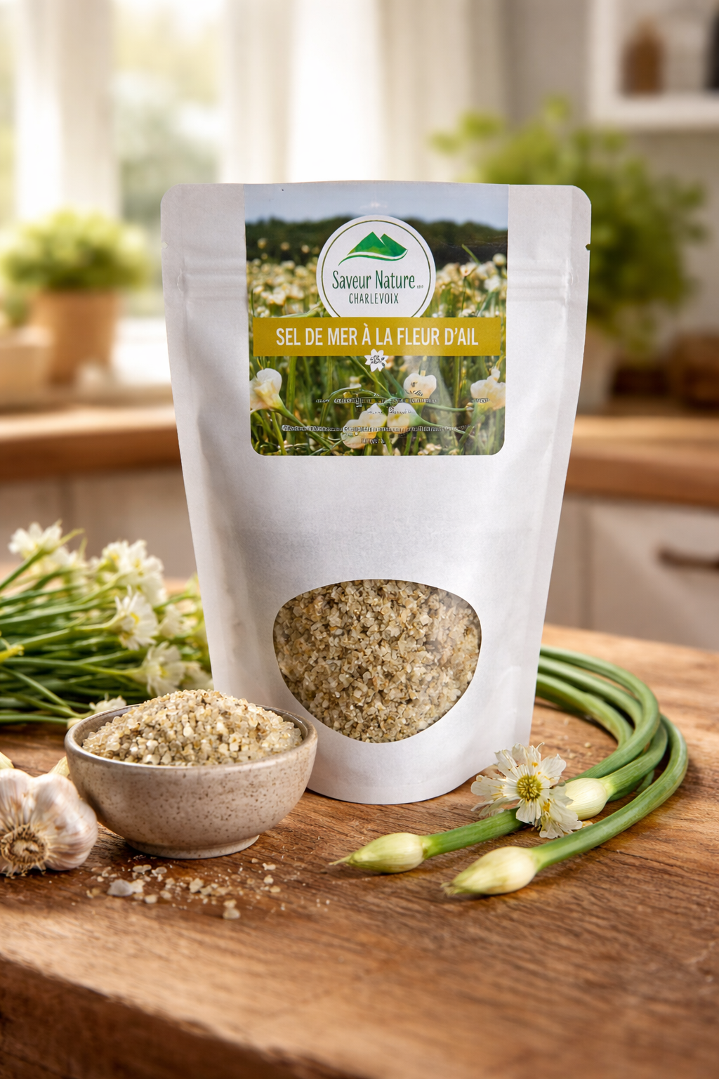 Sel de mer à la fleur d'ail