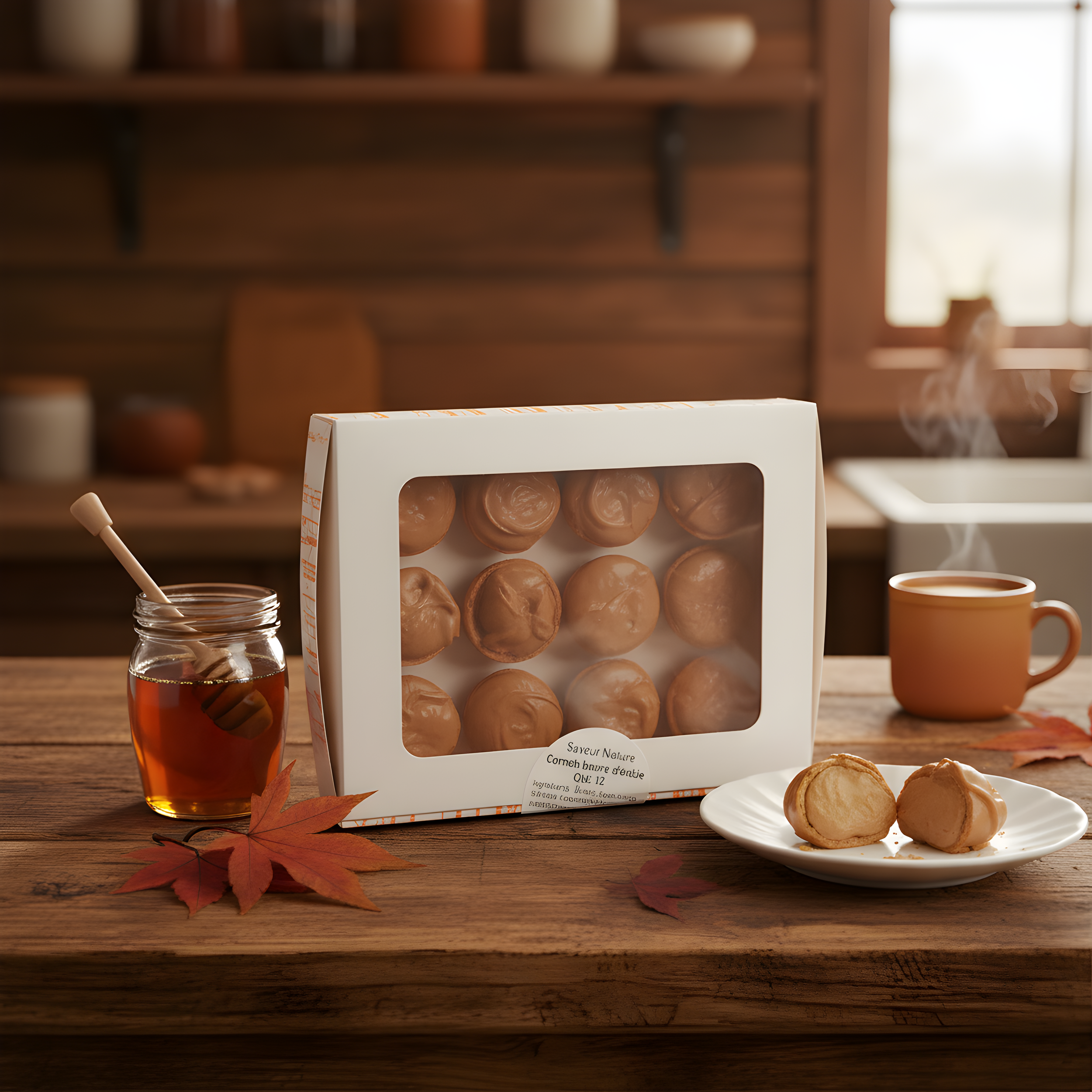 Boîte de 12 cornets de beurre d'érable