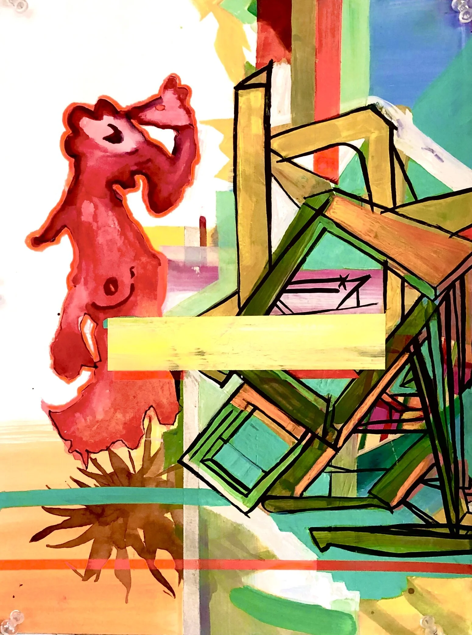 Built, gouache on Fabriano