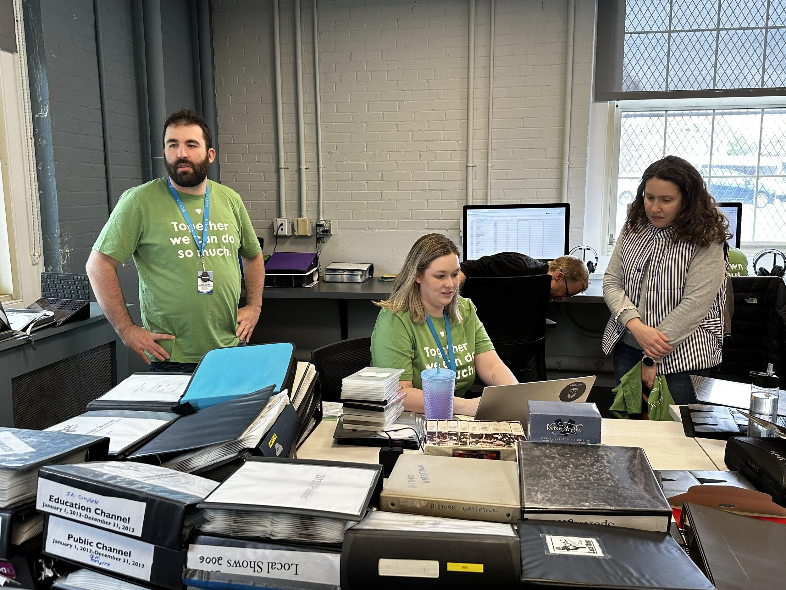 WACTV Digitization Project Pile O Work WHO 2024.jpg