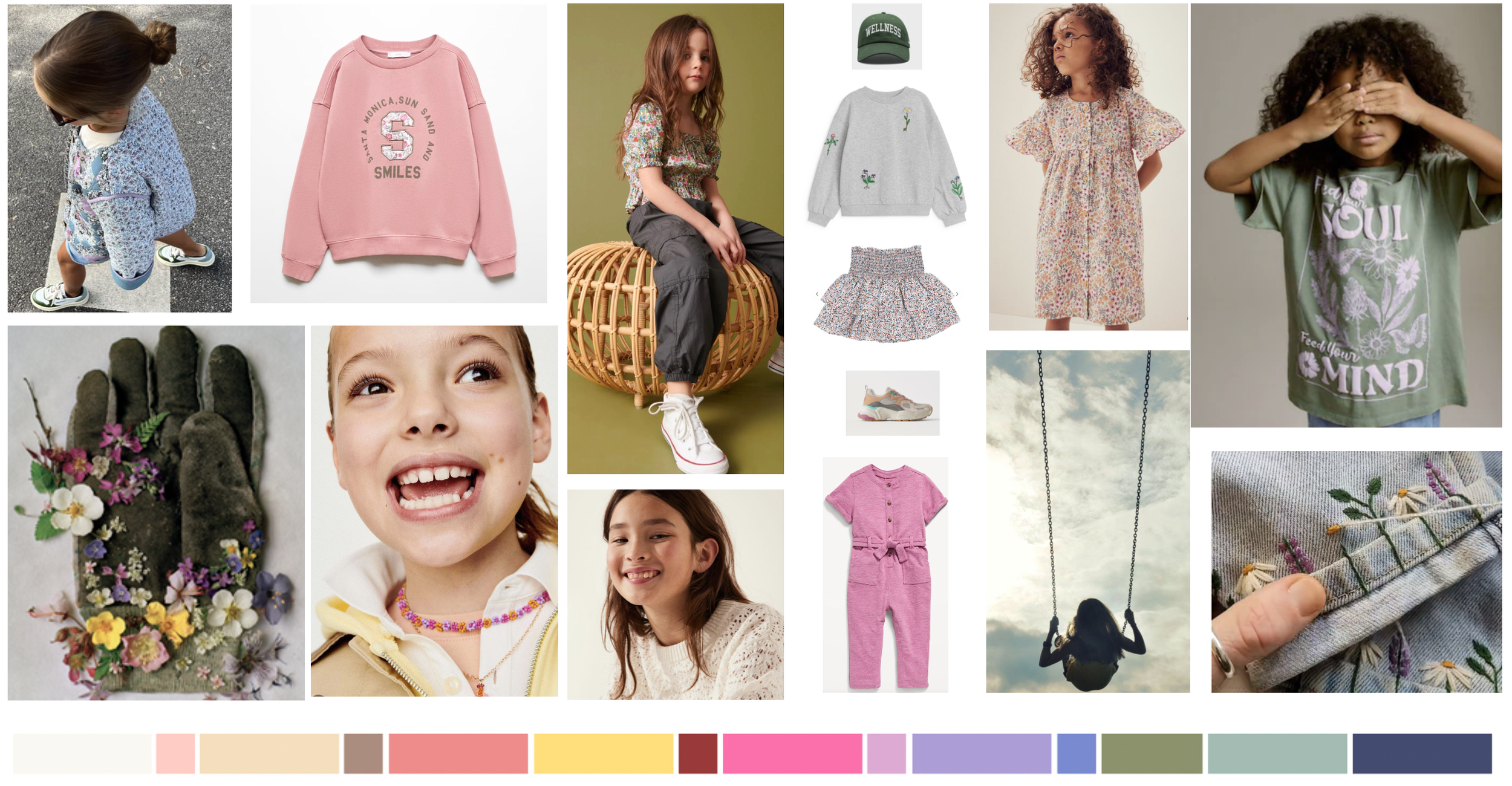 Digital mood board of the season