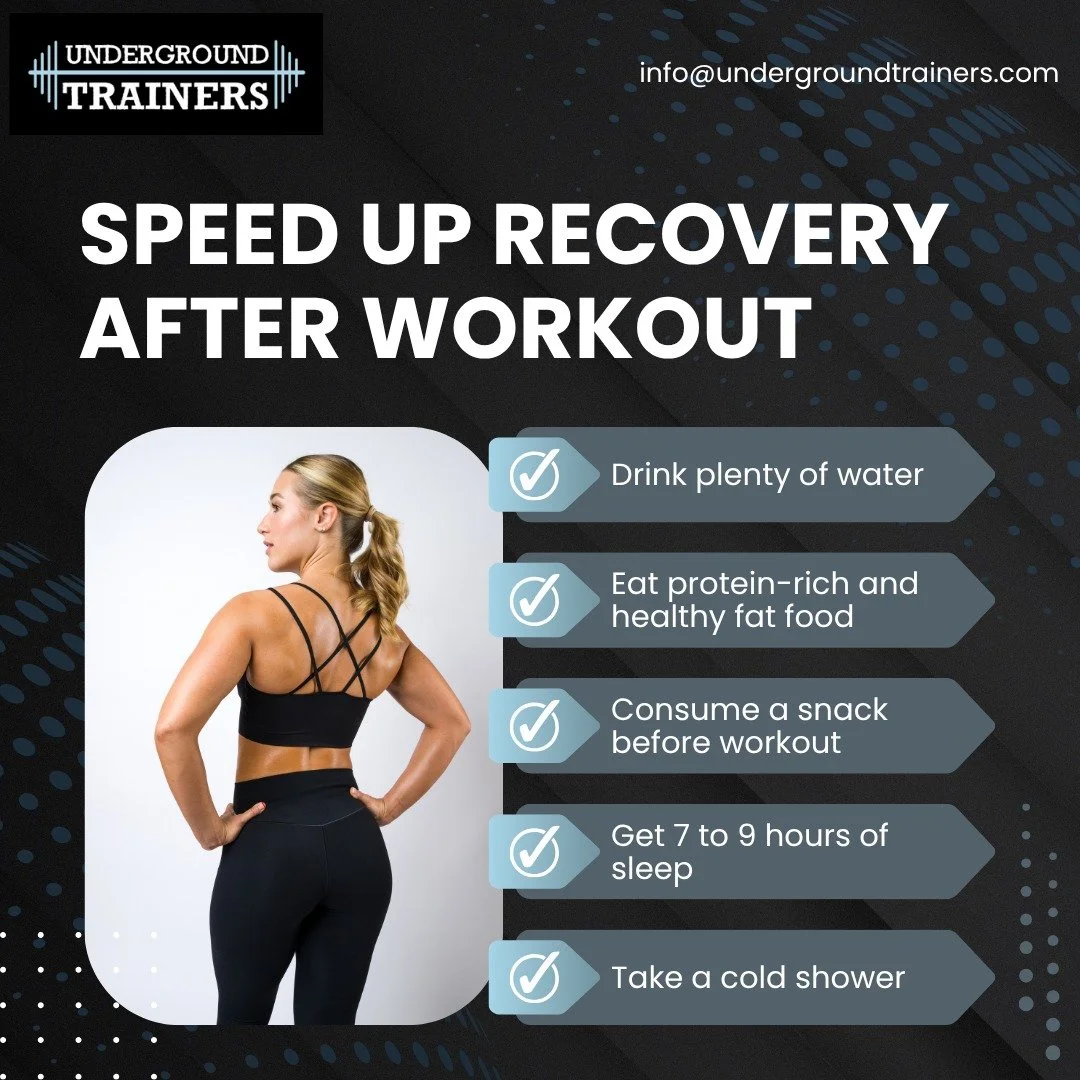 ✨ Speed Up Your Recovery After a Workout! ✨

Put in the hard work &mdash; now help your body bounce back stronger 💪🔥
Here are some additional simple but powerful recovery tips:

🧊 **Cool down + stretch** &mdash; Reduce stiffness and help your musc