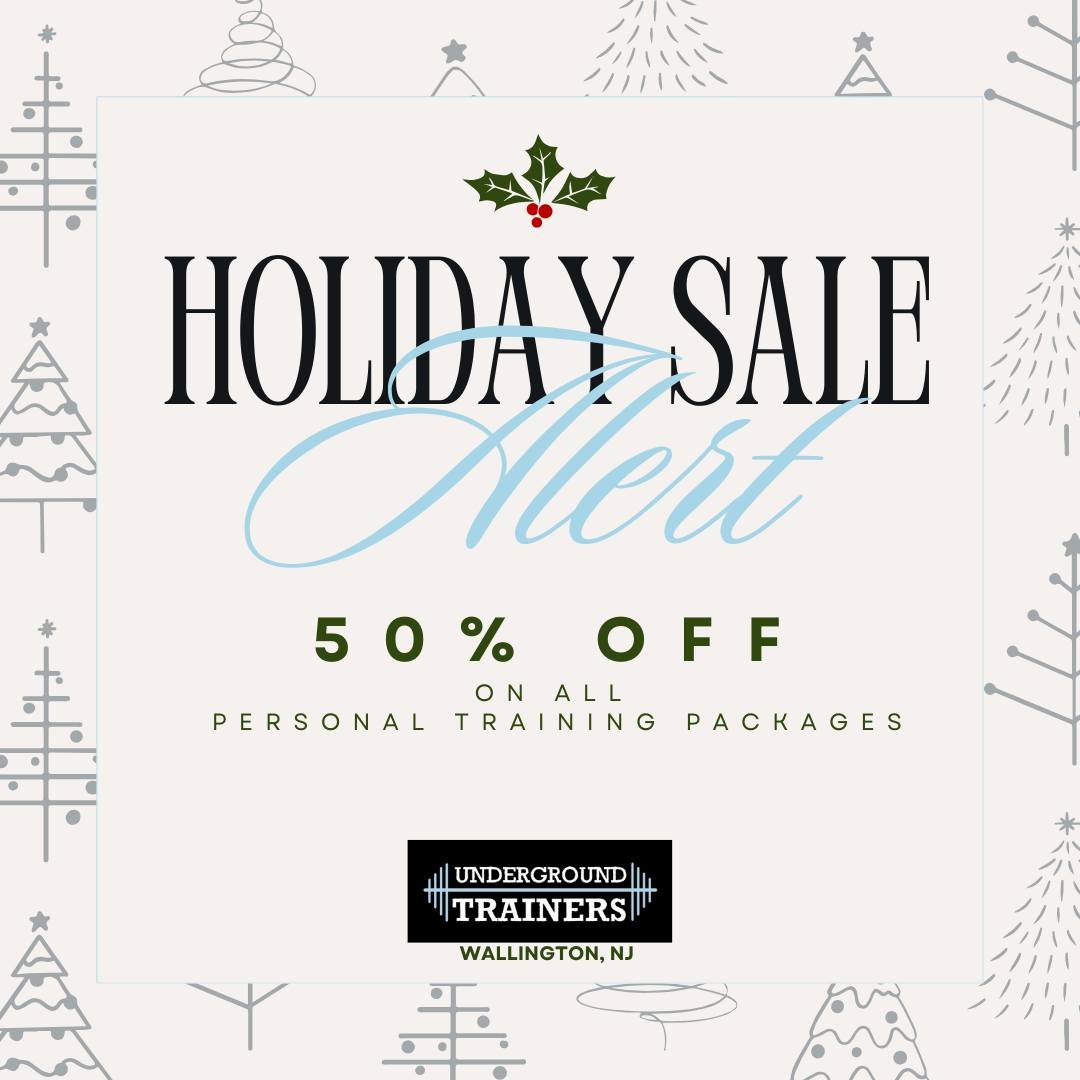 🎁 50% OFF Holiday Personal Training Sale 🎁
Give a gift that actually changes someone&rsquo;s life 💪✨

Personal training isn&rsquo;t just a workout &mdash; it&rsquo;s:
✔️ Accountability
✔️ Confidence
✔️ Energy
✔️ Strength (inside &amp; out)

Whethe