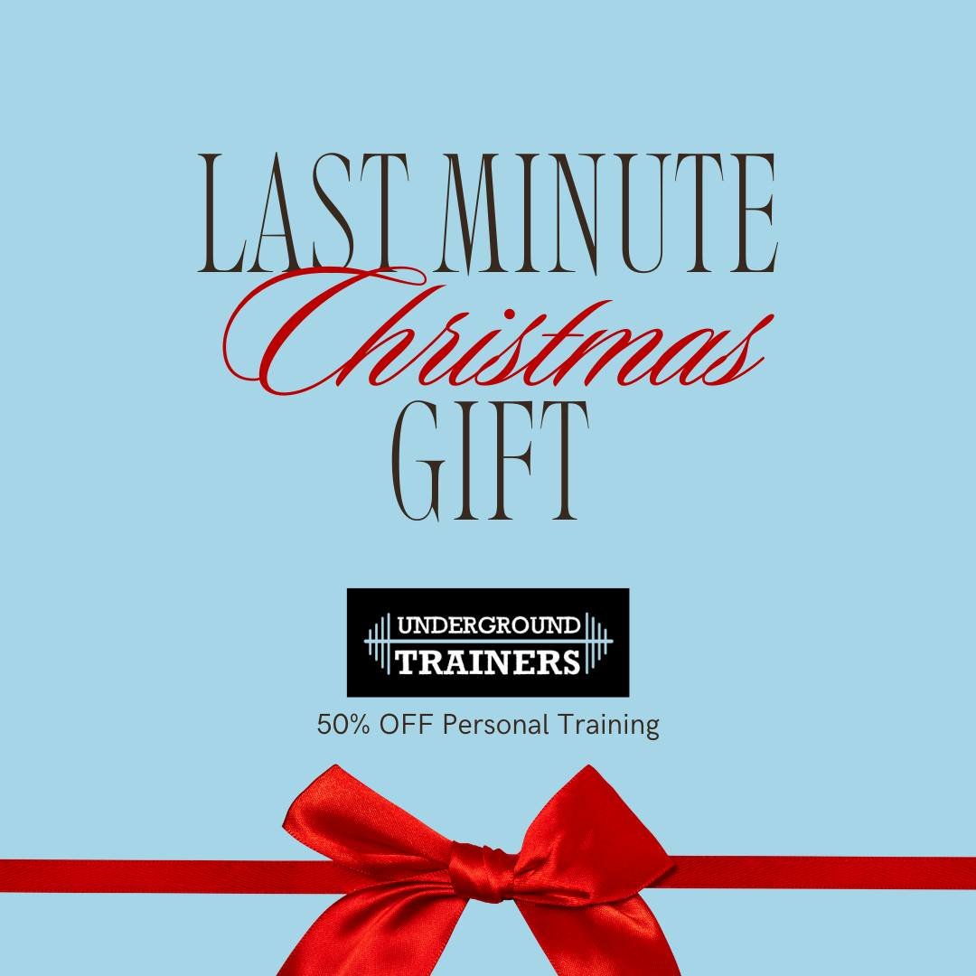 We offer GIFT CARDS and a Special Seasonal Sale for New Clients!

🎁
50% OFF ends 1.1.26

🎁
Limited slots available.
Limited time offer. 

#lastminutegifts #undergroundtrainers #personaltraining #personaltraininglife #personaltrainingstudio #femaleo