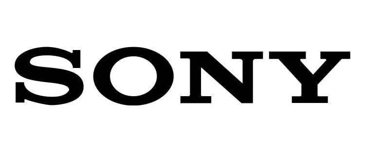 Black Sony logo on a white background.