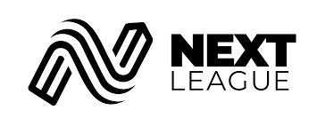 Next League logo with a stylized black and white wave design and bold black text.