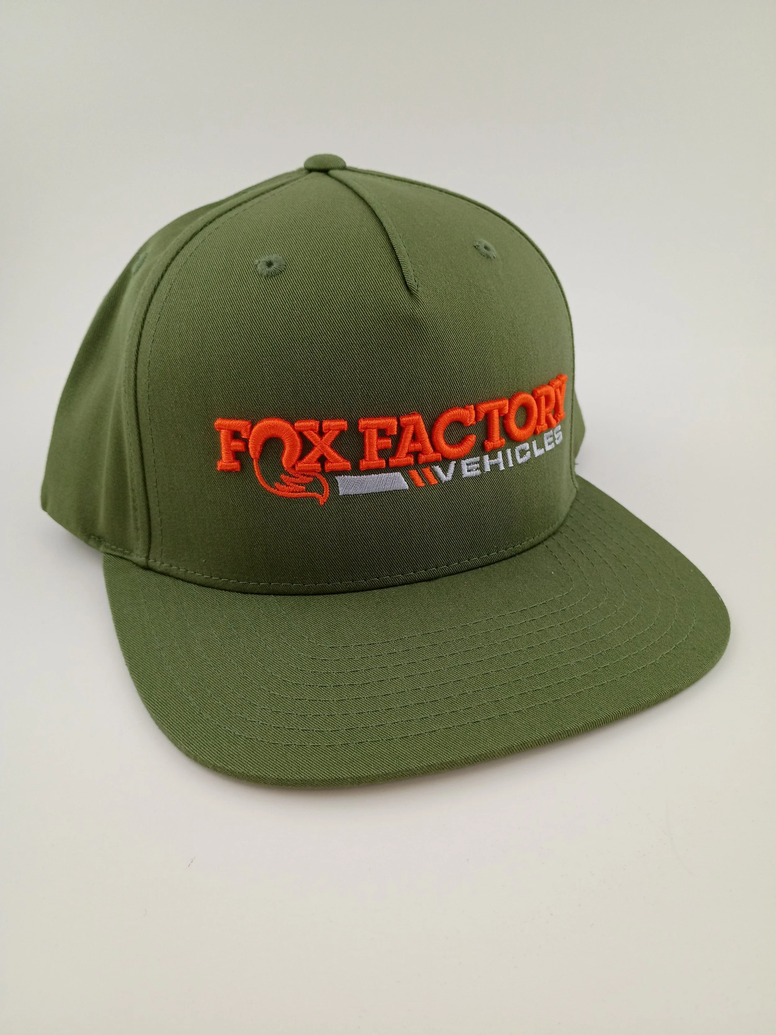 Fox Factory Snap Back Solid Flat Bill Hat - Green