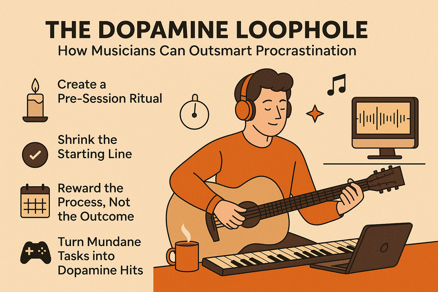Dopamine Hacks for Musicians: Beat Procrastination and Fuel Creativity That Pays