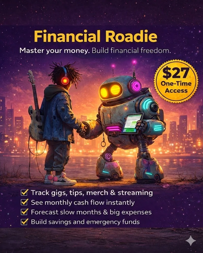 The Musicians Tip Jar Financial Roadie:  Budgeting & Forecasting Tool for Musicians