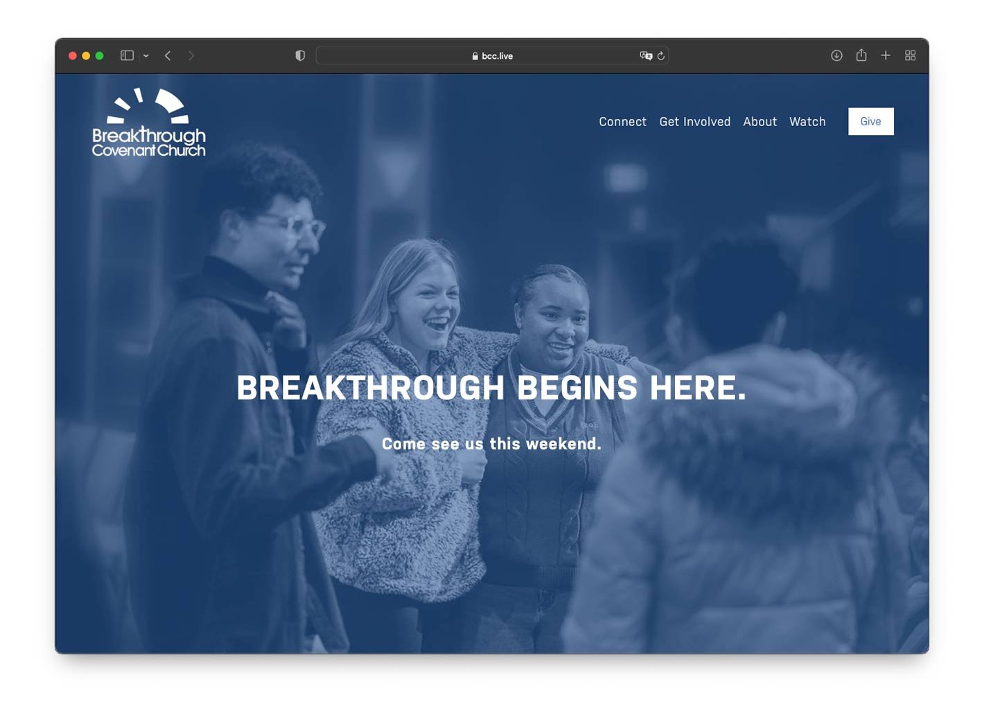 Website design for Breakthrough Covenant Church
