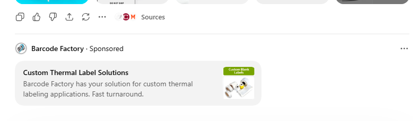 an example of an ad placement on chatgpt