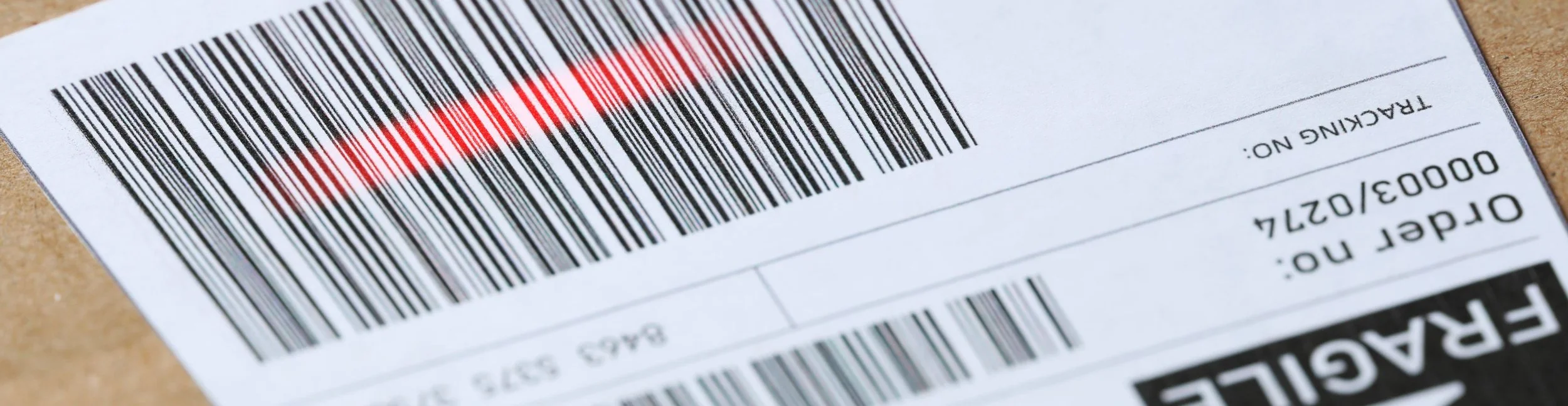 a barcode being scanned