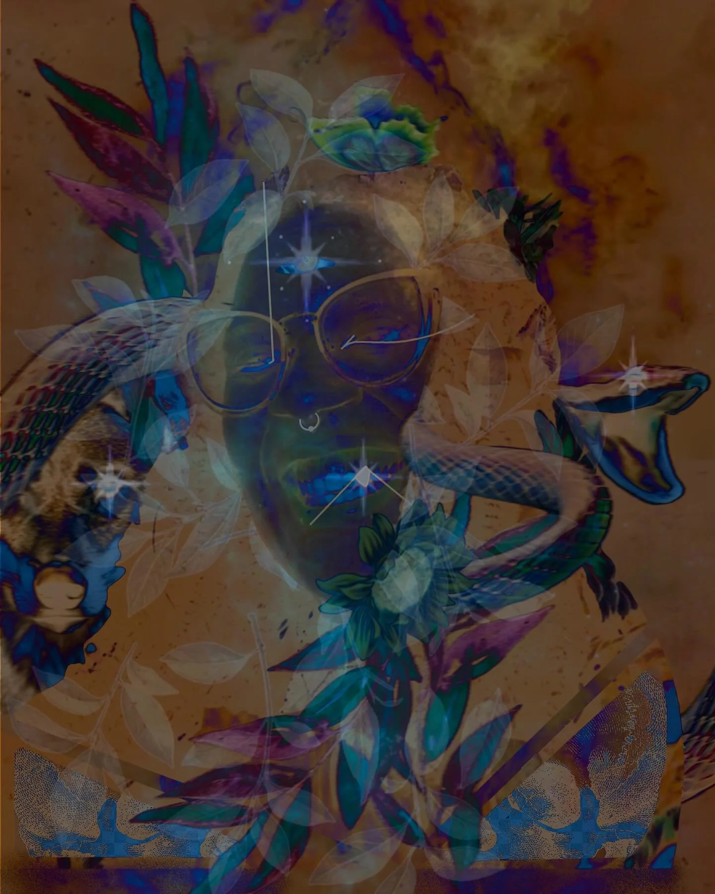 Spirit Face. ✨💫

An ode to my Higher Self, my Spirit Self, my Ori, my connections to the many worlds we dabble in. I&rsquo;m simple in awe of you. 

First Piece of the Year. Happy 2026 babes! 🍾

#chattyancestors @chattyancestors #blackartistspace #