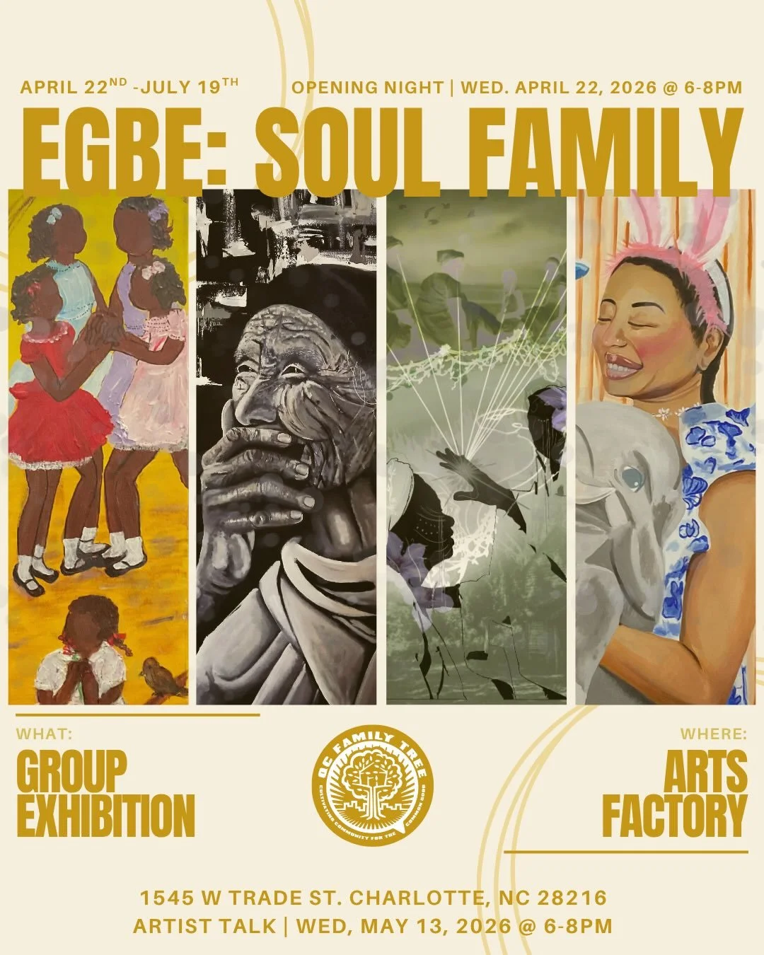 Egbe: Soul Family 🌌

Group Show Tings!

Join ya favorite artsy babes for the opening reception of our 2026 Spring Culture Bearers Artist Residency Showcase w/ @qcfamilytree this month! It&rsquo;s totally FREE &amp; open to the community! And we can&