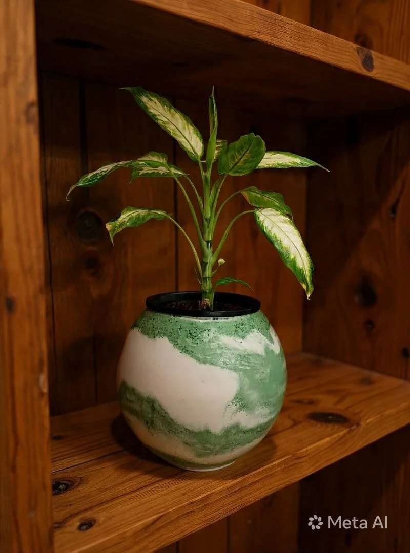 Round planter wooden shelf.jpeg