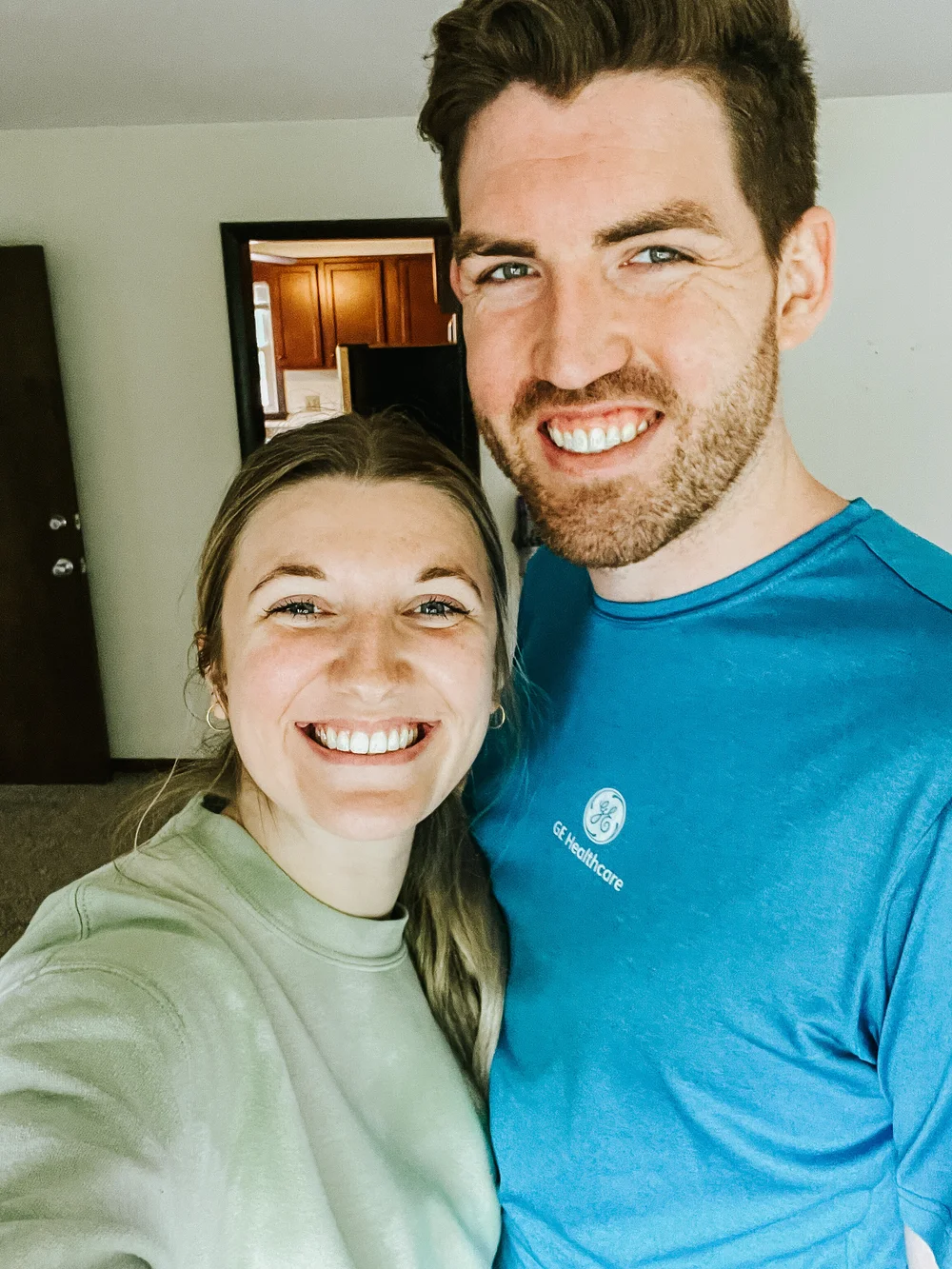 Our last photo taken in the duplex. 