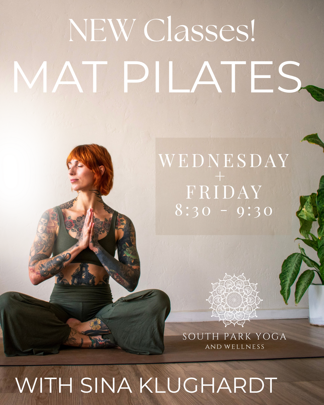 NEW MAT PILATES CLASSES AT SOUTH PARK YOGA! 