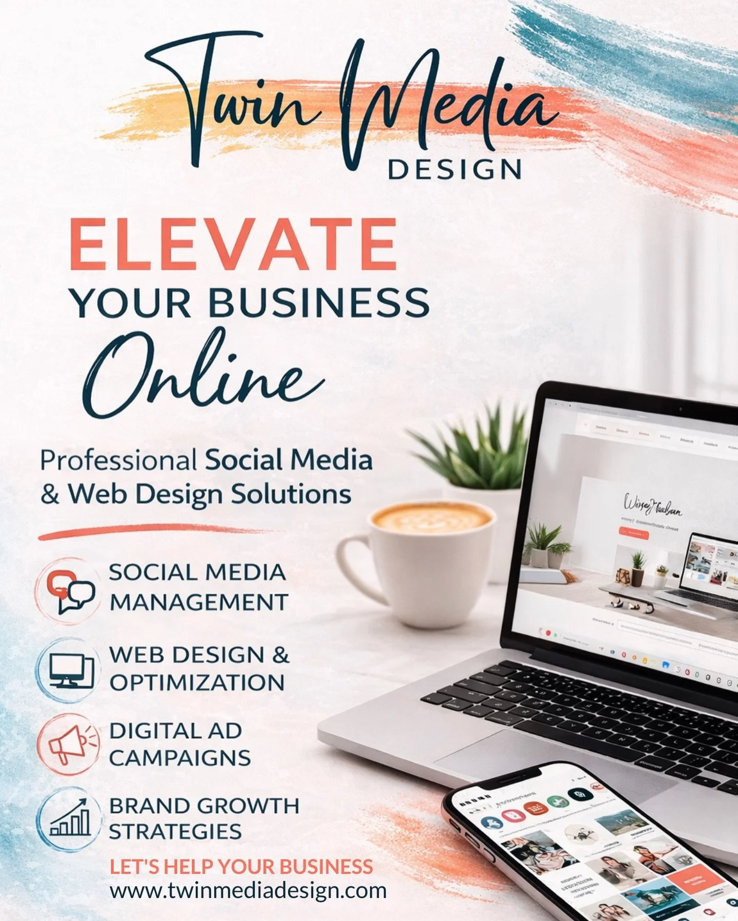 🚀 Ready to Elevate Your Business Online?

Your online presence is often the first impression customers have of your business. Make it count with professional digital marketing and web design that helps your brand stand out.

At Twin Media Design, we