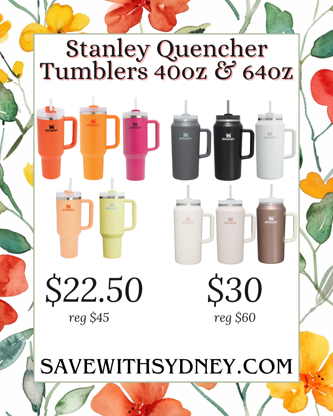 50% OFF STANLEYS 