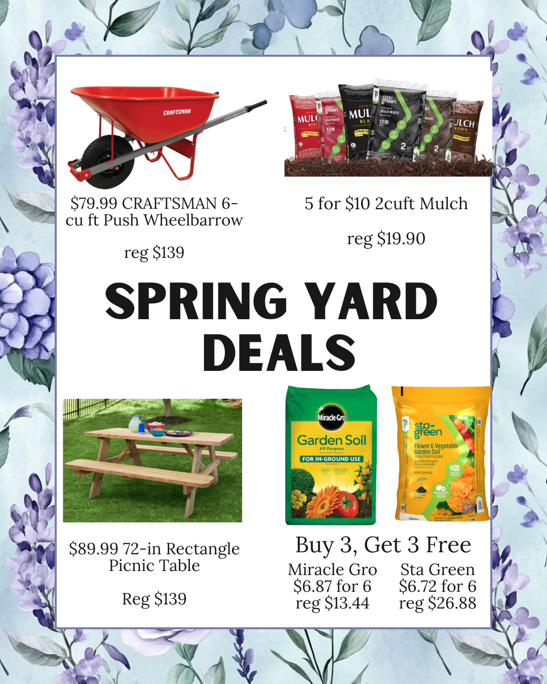 Spring Yard Deals