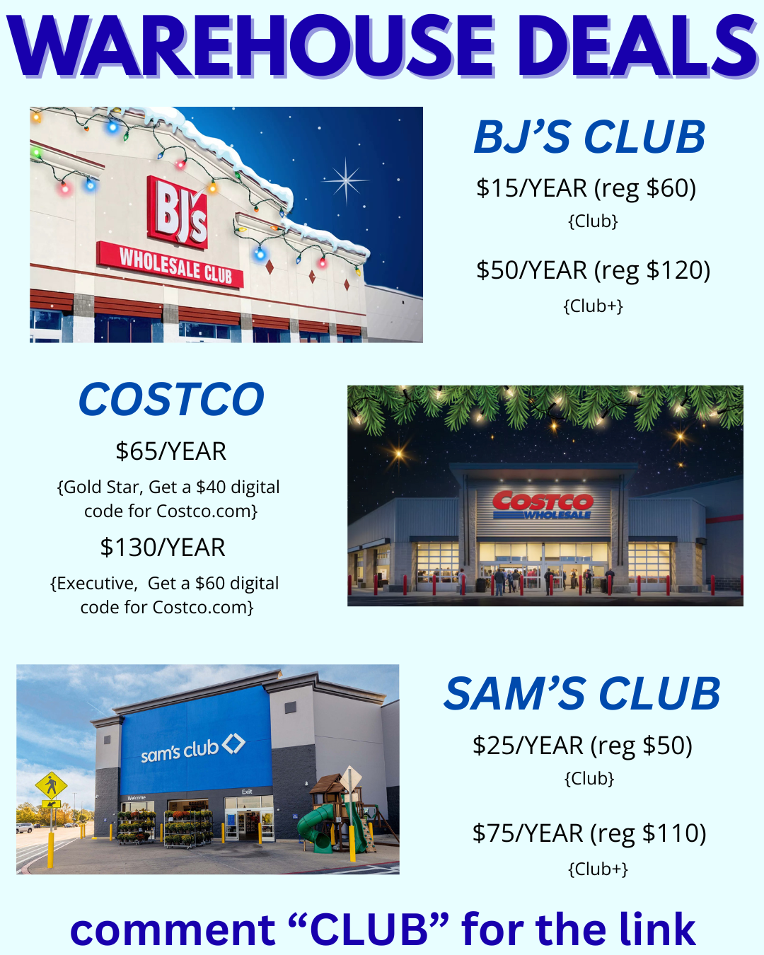 WAREHOUSE DEALS