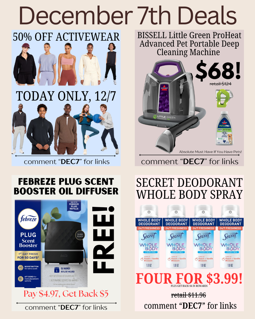 DECEMBER 7TH DEALS