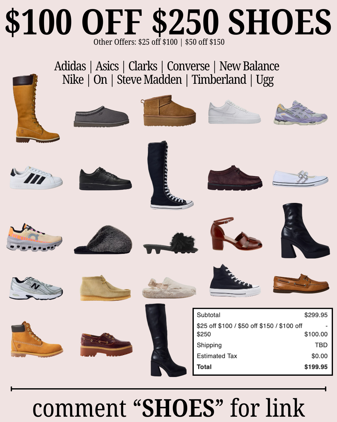 $100 Off of $250 Shoes