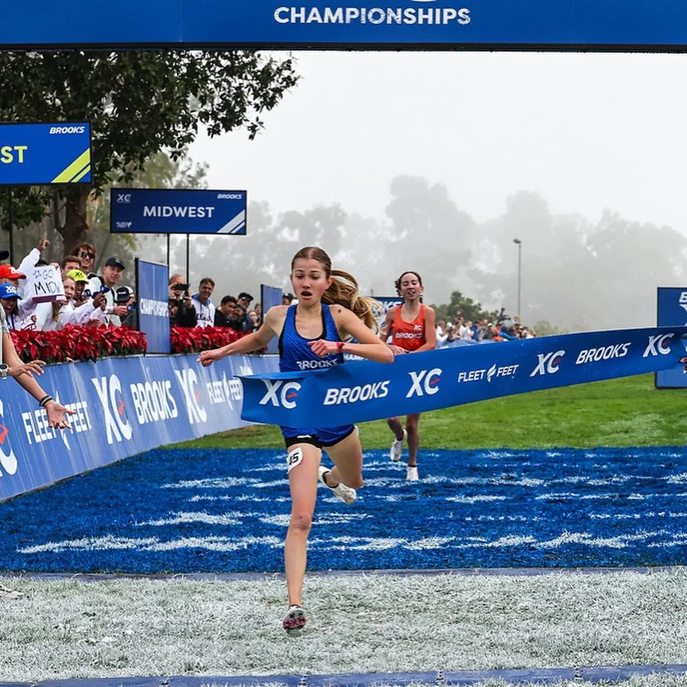 Brooks XC Championships Top 10 Girls🏆

Natasza Dudek - 16:55 (Midwest) 
Blair Bartlett - 16:57 (Northeast)
Jaelyn Williams - 17:17 (West)
Sophia Szolosi - 17:19 (Midwest)
Abigail Hennessy - 17:21 (Northeast)
Maddie Gullickson - 17:24 (Midwest)
Leah 