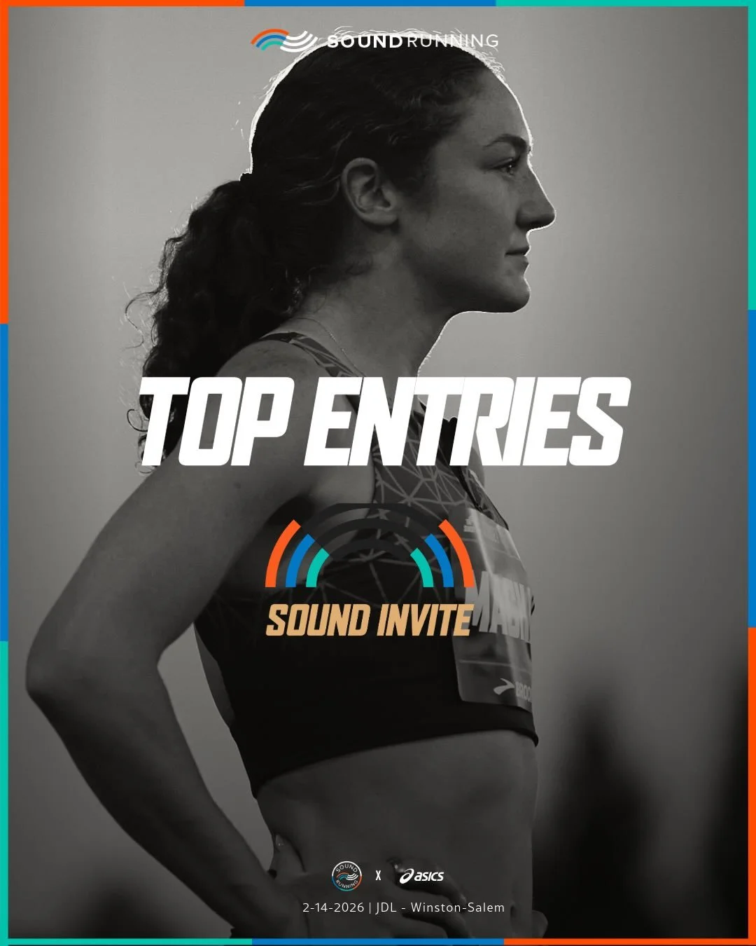 The @asicsrunning Sound Invite is heating up!! Come out to the JDL Fast Track to catch all the races in person or tune in LIVE on @runnerspace 

Schedule, tickets, and more are linked in our bio!
