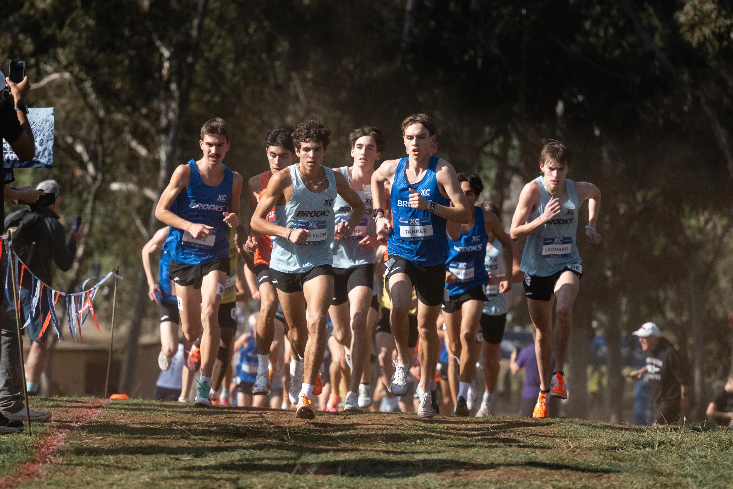 Boys racing at the Brooks XC Championships