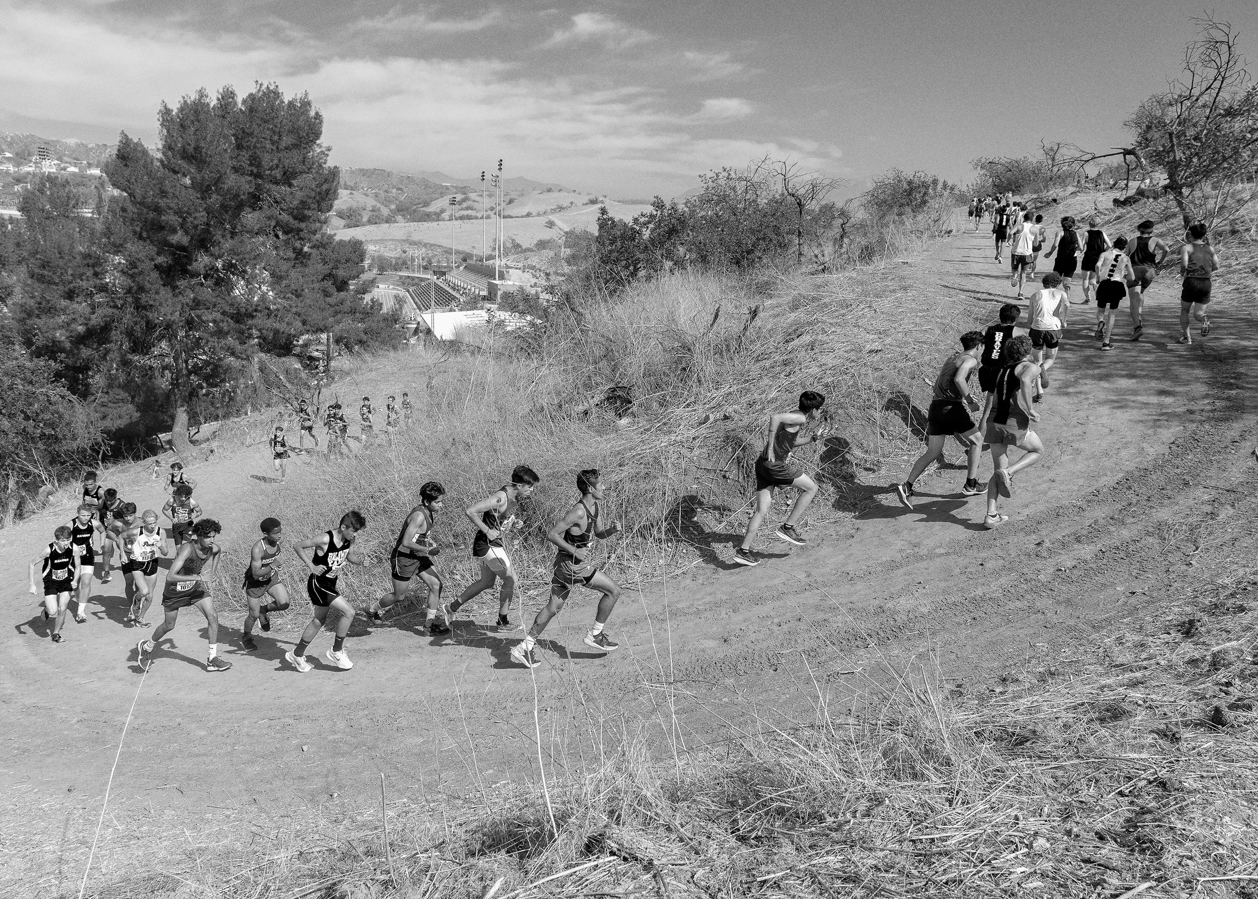 Finish line at the Brooks XC Championships