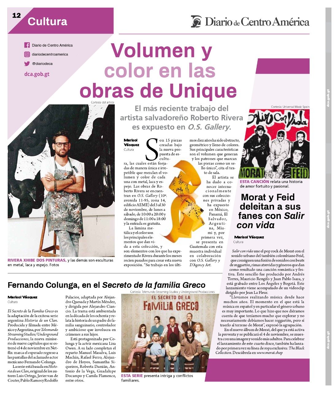 Volumen y color en las obras de Unique