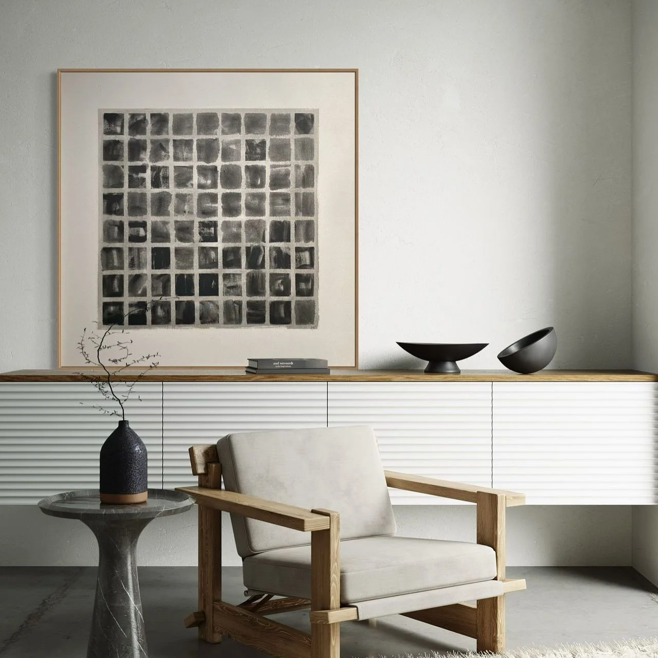 We can&rsquo;t get enough of this piece!
It perfectly captures Foa&rsquo;s contemporary style &mdash; a stunning play of textures on linen canvas, with mesmerizing fragments thoughtfully centered to draw you in. A true statement of modern artistry.

