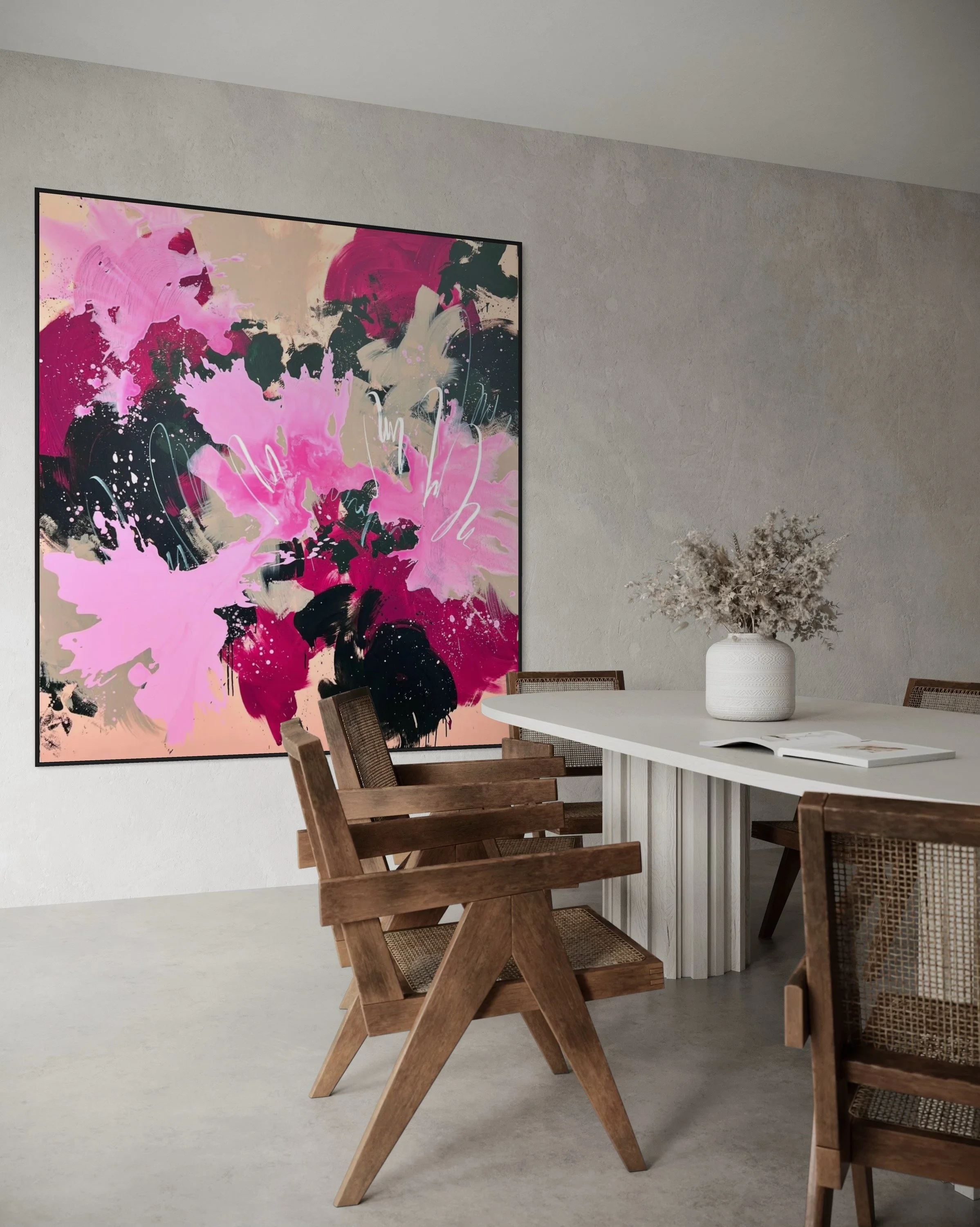 Artista: Sarah Sky
Titulo: Hibisceae
Tecnica: Tecnica mixta sobre lienzo
Medidas: 200 x 180 cm