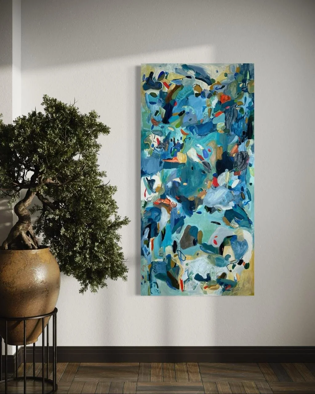 Artista: Alexandra Izrastzoff
Titulo: Sin titulo
Serie: Portales
Tecnica: Acrílico, Posca y óleo
pastel sobre lienzo
Medida: 185 x 90 cm