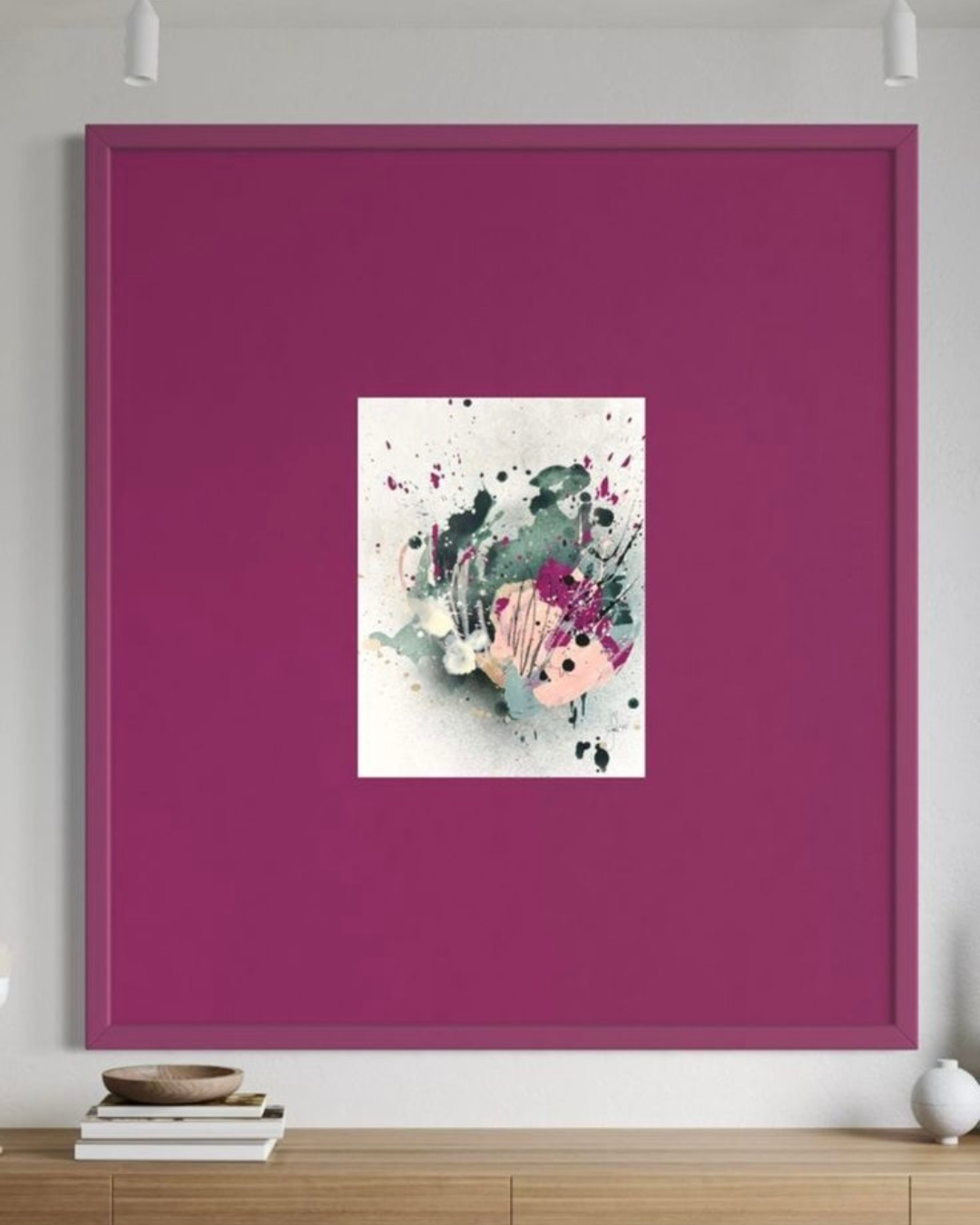 Titulo: Untitled Paper Flowers 10  
Artista: Sarah Sky
Medidas: 63 x 70 cm  
Técnica: Acrilico sobre lienzo con marco de madera 