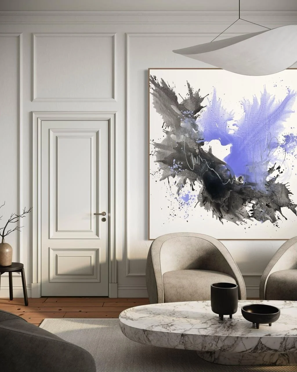 Artista: Sarah Sky
 Titulo: Be still and dance
Tecnica: Tecnica mixta sobre lienzo
Medidas: 200 x 180 cm