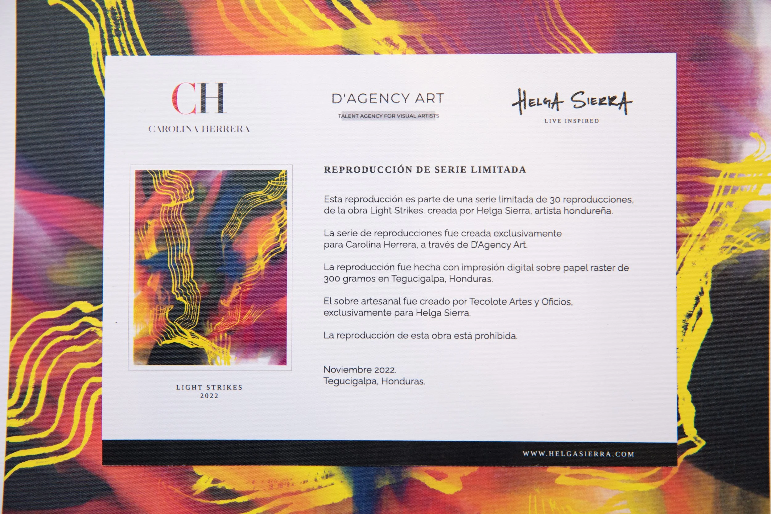 HELGA SIERRA x CAROLINA HERRERA HONDURAS