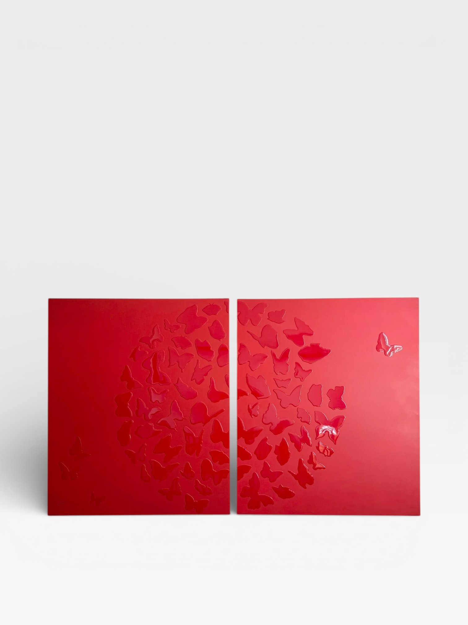 Artista: Daniela Dabers
Titulo: Outcast II
Serie: Reflections of the Soul Series
Medidas: 120 x 200  cm
Tecnica: Resina & Acrilico sobre canvas