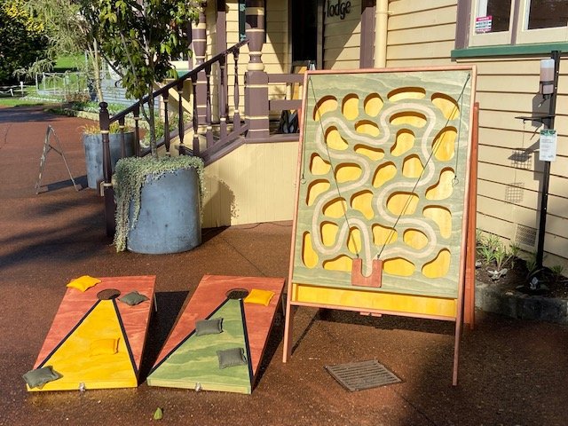 Cornhole and Wall Ball Commission for Cornwall park.