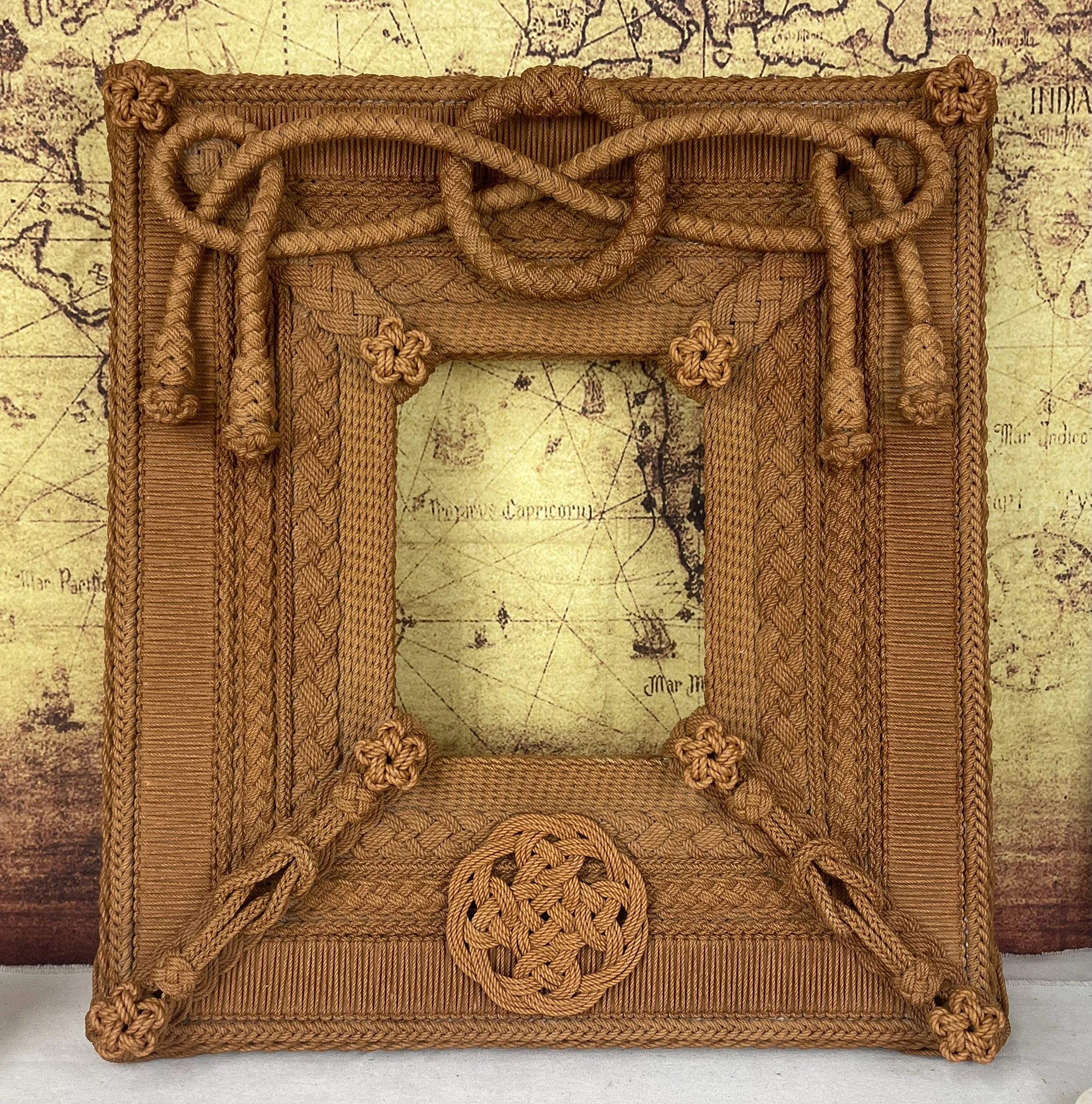 Sennit Picture Frames, Knotted Frames, Picture Frames, Knot Art