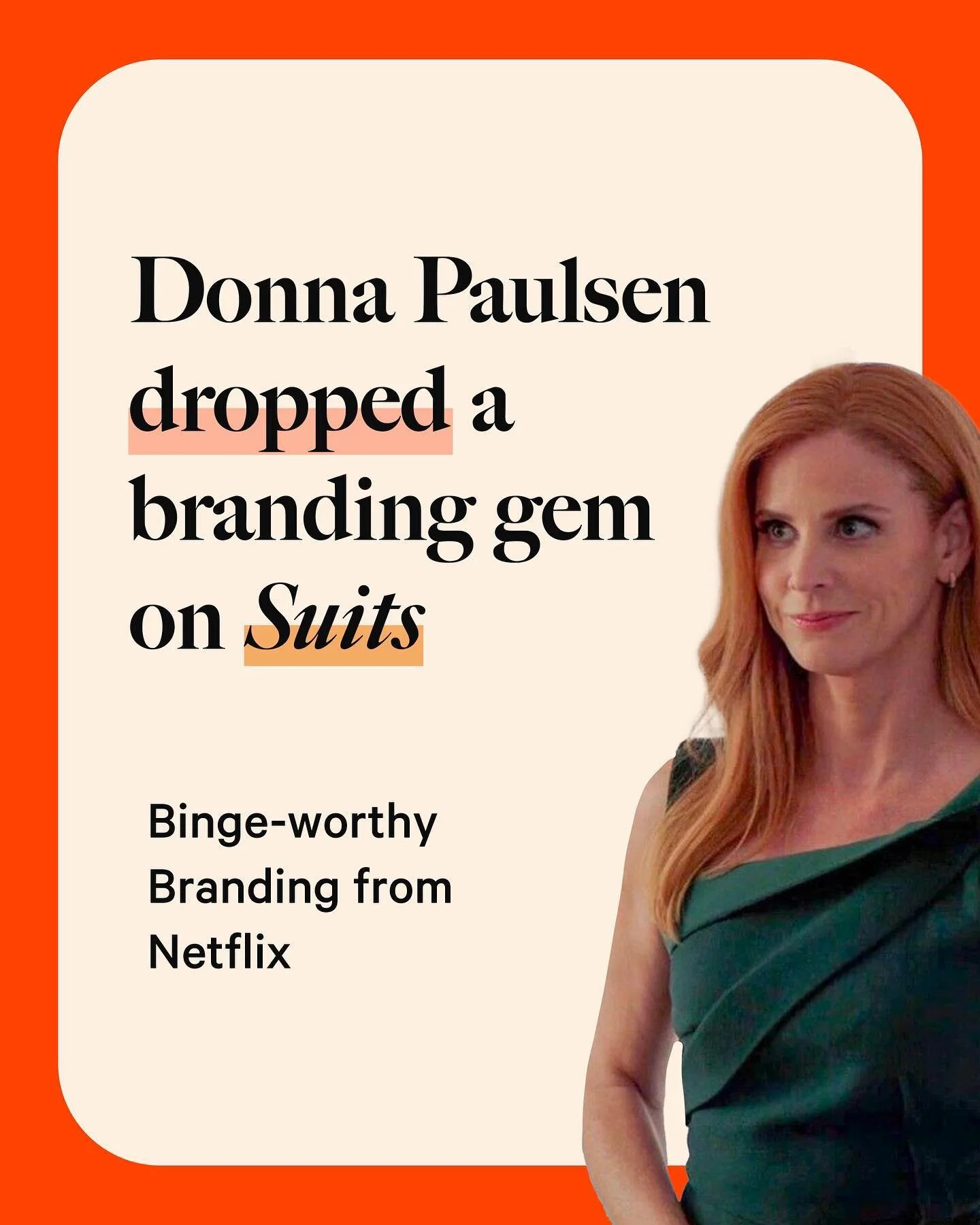 When &lsquo;Suits&rsquo; gave us an unexpected lesson on branding 🤔

Swipe and see how Donna&rsquo;s wisdom translates to the business world📍

#BrandingTips #BrandingStrategy #DonnaPaulsen #BrandStrategist #BrandValues #BrandDevelopment