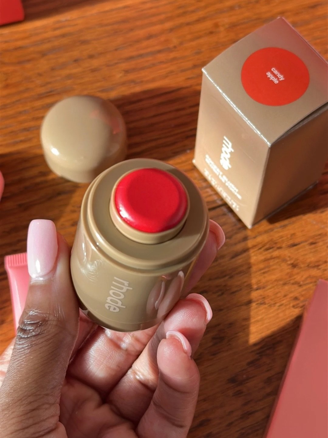 candy apple perfection 🍎❤️&zwj;🔥 @rhode 

#rhode #rhodeskin #redblush #pocketblush