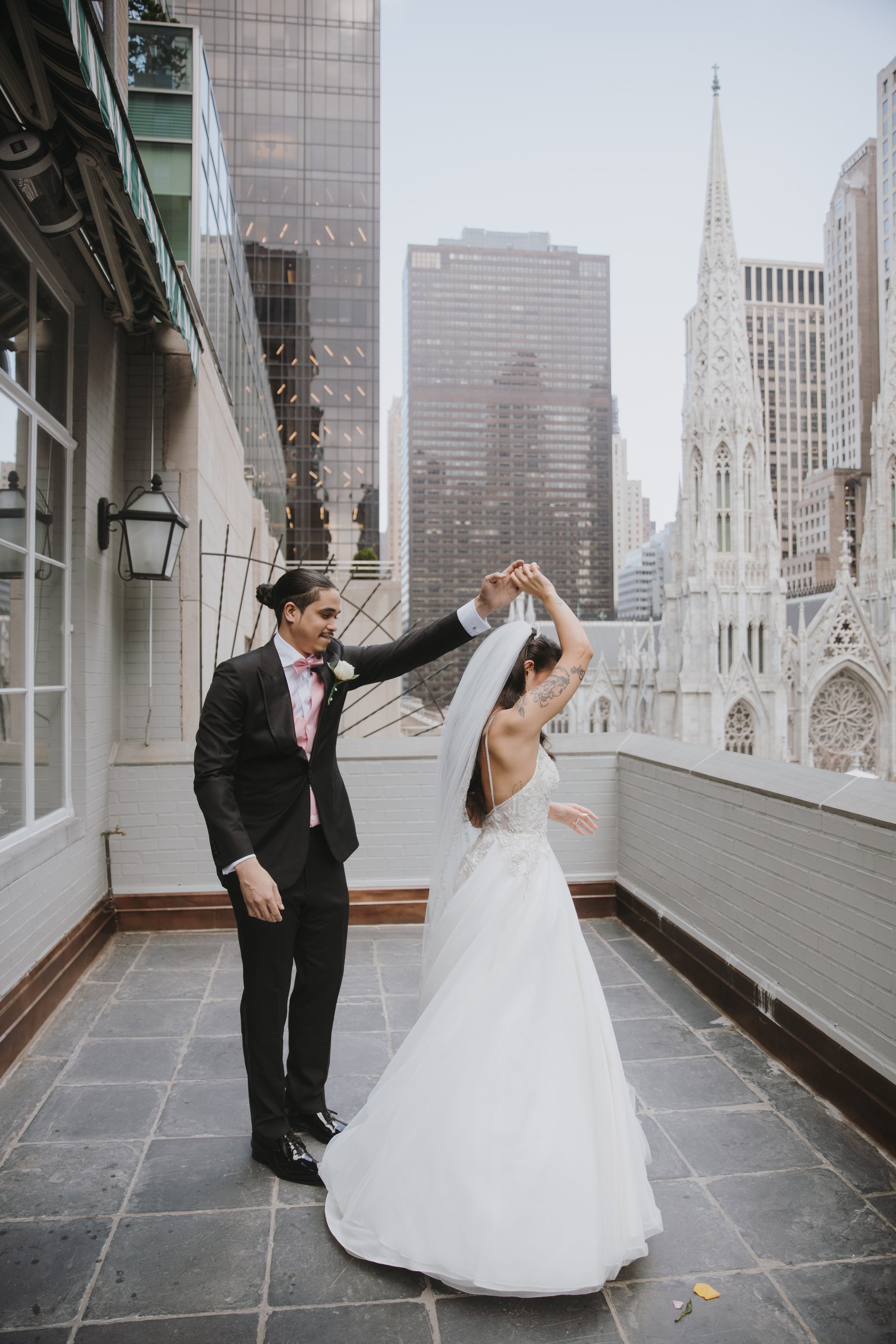 First Dance upon a balcony in the heart of New York City