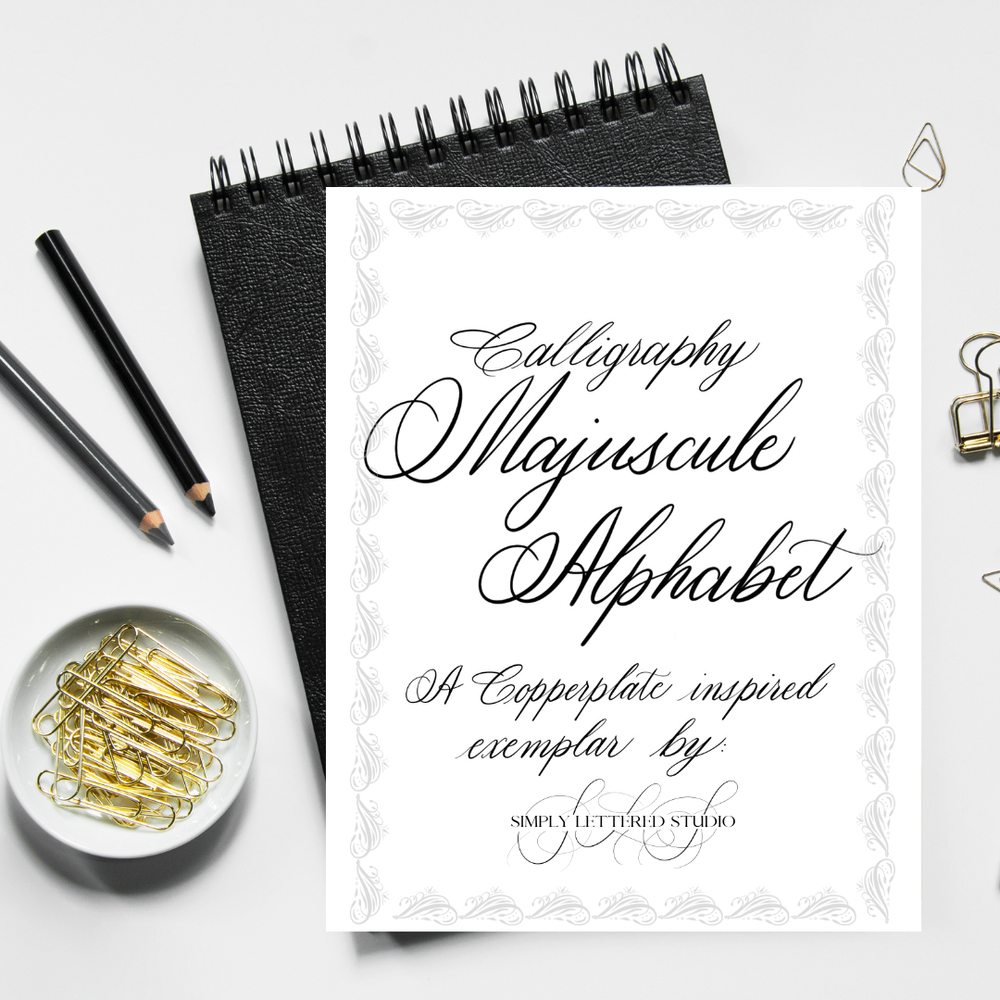 Copperplate Inspired Majuscule Exemplar Practice Sheets — Simply Lettered  Studio