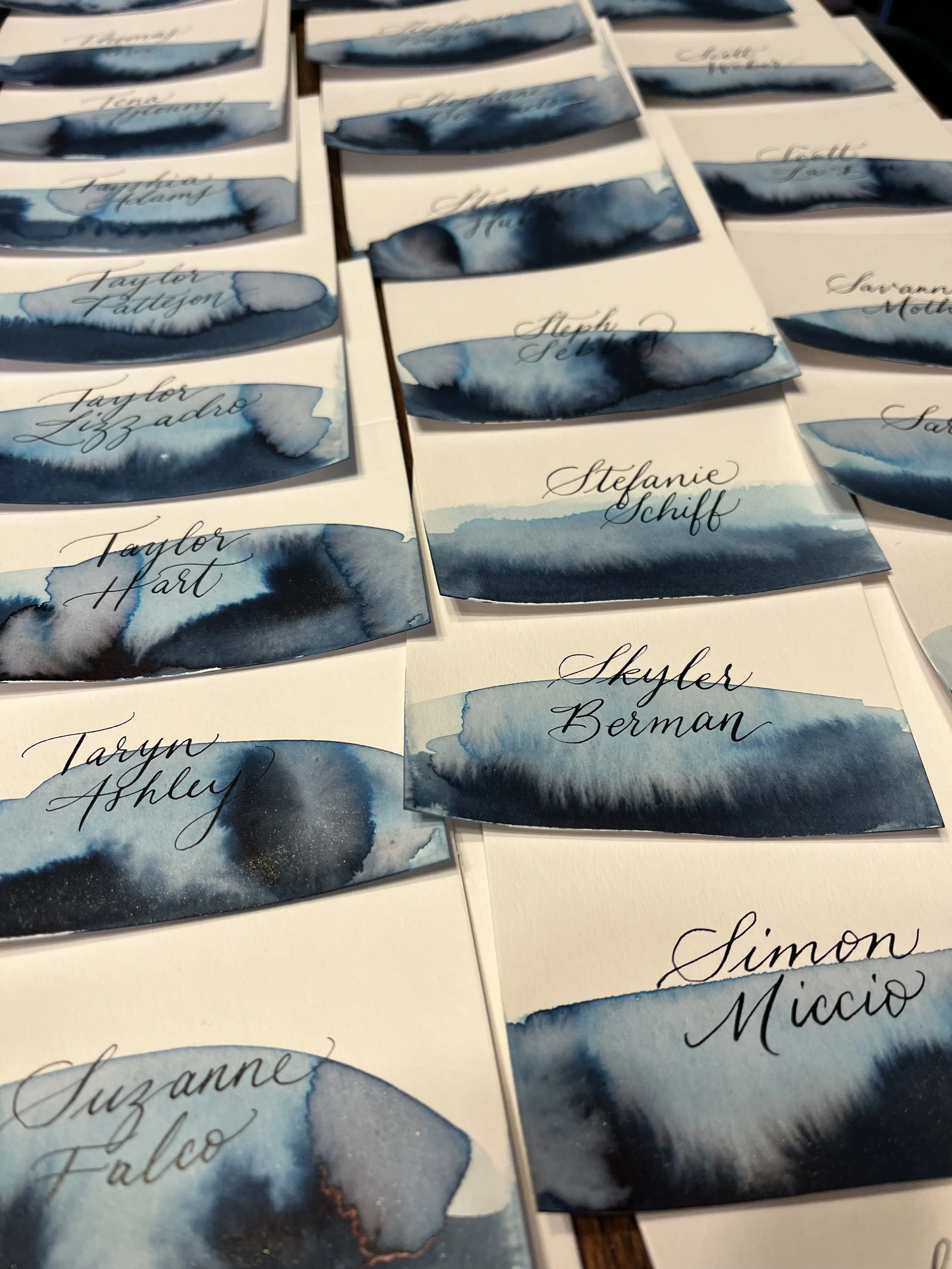 COSF Foundation Aspen Snow Ball's Handcrafted Place Cards and Event Calligraphy