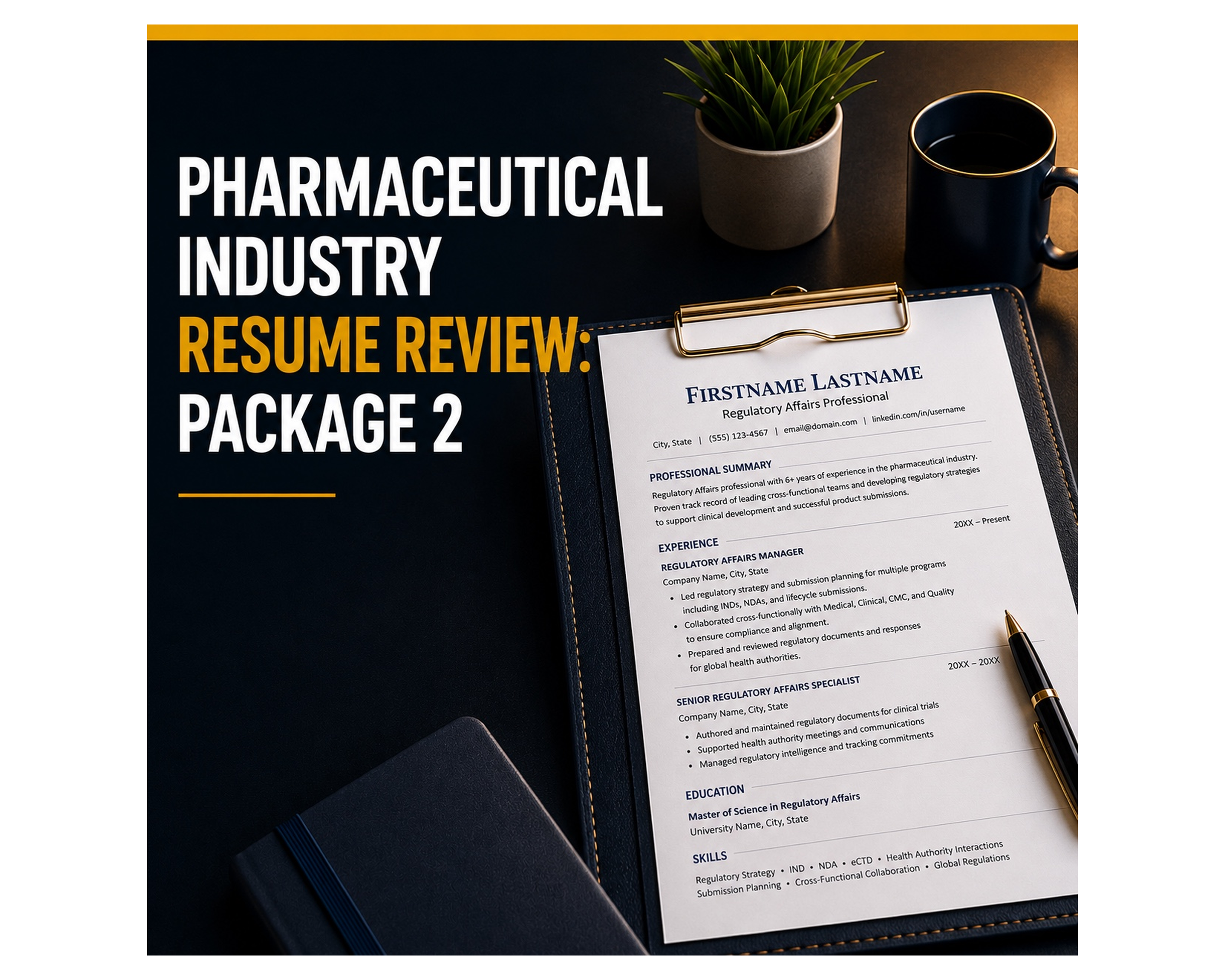 Pharmaceutical Industry Resume Review: Package 2